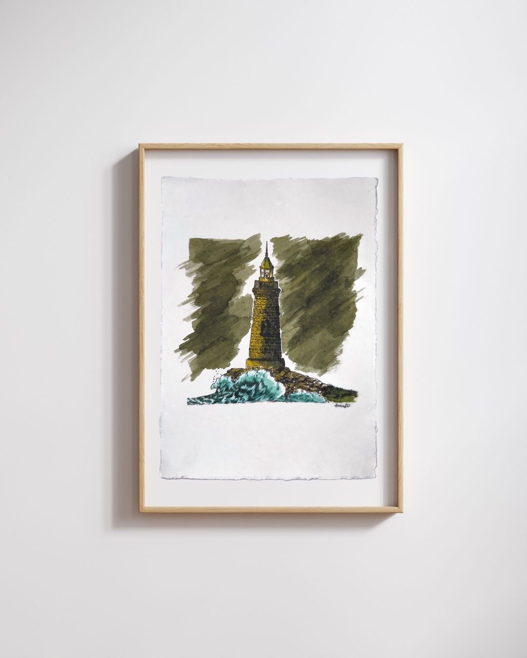 LIMITED - Golden Lighthouse Art Print